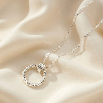 Tether Hoop Pendant Necklace, 2 of 5