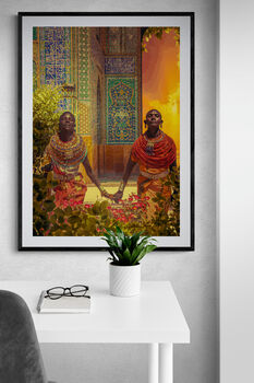 Africa Couple In Love Wall Art, 6 of 12