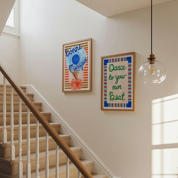 Bonne Musique Retro Music Art Print, 7 of 12