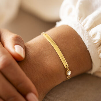 Birthstone And Bar Personalised Bracelet, 2 of 12