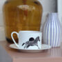Zebra And Coco Bone China Cup And Saucer, thumbnail 2 of 6