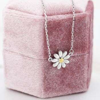 Tiny Daisy Pendant Necklace, 2 of 10