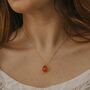 Orange Agate Crystal Pendant Necklace, thumbnail 1 of 5