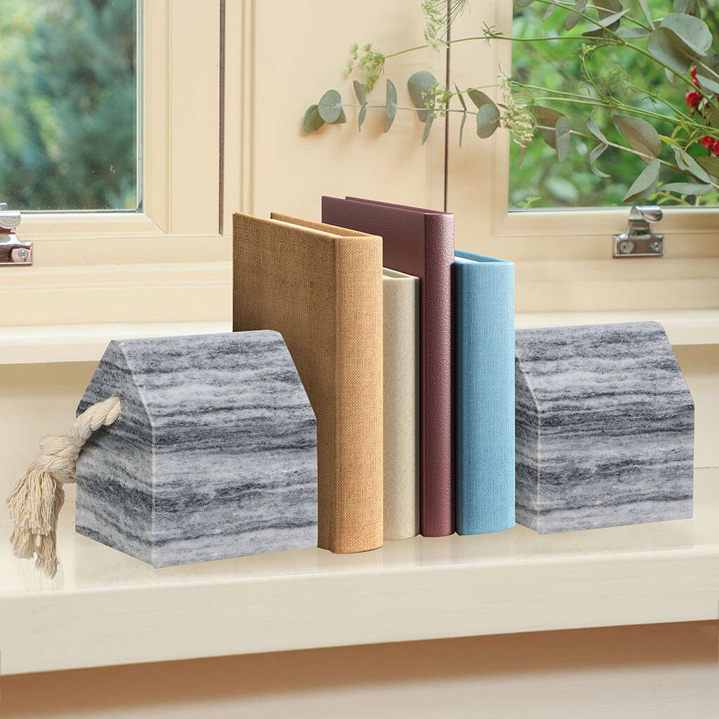 Vintage Weighted House Bookends By Dibor