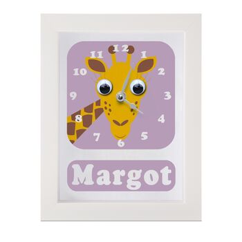 Personalised Children's Giraffe Clock, 9 of 10