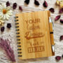 Personalised Bamboo Notebook Journal Custom Design, thumbnail 1 of 5