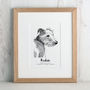 Personalised Pet Dog Portrait Sketch, thumbnail 2 of 12