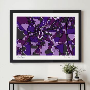 Personalised Durham Art Map Gift | Hand Drawn Durham Wall Art | Contemporary City Map, 6 of 7