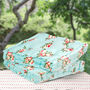 Set Of Two Duck Egg Blue Floral Seat Pads, thumbnail 1 of 5