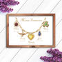 Mum's Treasures Charm Bracelet Birth Stones Print, thumbnail 1 of 5