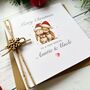 Handmade Special Auntie And Uncle Christmas Card Bunny Design, thumbnail 5 of 6