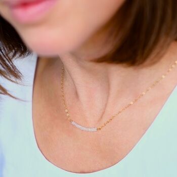 June Birthday Real Moonstone Necklace, 3 of 6