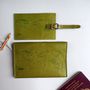 Leather Luggage Tag And Passport Cover Set Personalised, thumbnail 3 of 8