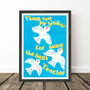 Personalised Thank You Teacher Birds Print, thumbnail 5 of 6