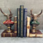 Set Of Elegant Suited Deer Bookends Novelty Décor Gift, thumbnail 2 of 12