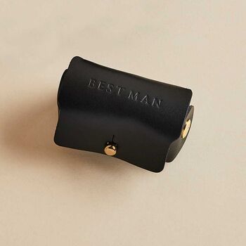 Personalised Leather Cufflink Pouch, 7 of 7