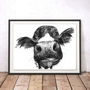 Cow Charcoal Fine Art Giclée Print, thumbnail 1 of 3