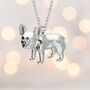 French Bulldog Necklace In Sterling Silver, thumbnail 1 of 11