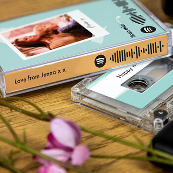 Personalised Scrapbook Design Cassette Mixtape Spotify, 4 of 5