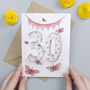 Happy 30th Birthday Greeting Card Butterflies, thumbnail 2 of 2
