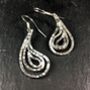 Large Hammered Paisley Earrings, thumbnail 2 of 4