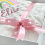 Personalised Embroidered Rainbow Baby Blanket With Name, thumbnail 4 of 11