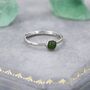 Minimalist Genuine Jade Ring In Sterling Silver, thumbnail 3 of 10