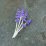 Lavender Purple Flower Brooch, thumbnail 1 of 4