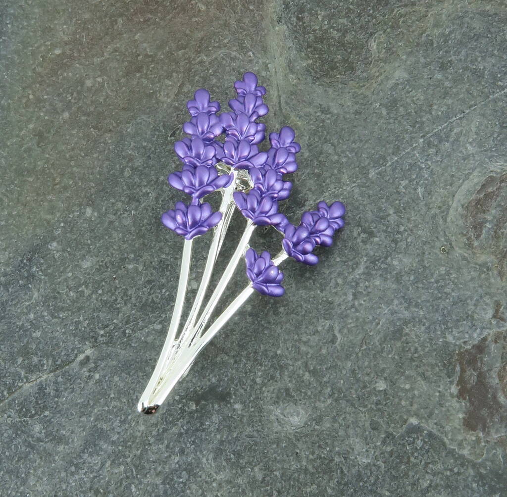 Lavender Purple Flower Brooch, 1 of 4