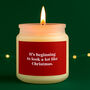 It's Beginning To Look A Lot Like Christmas Candle • Clear Glass Jar Scented Candle • Holiday Home Décor • Secret Santa • Gift Boxed, thumbnail 1 of 2