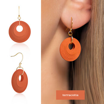 Layered Circular Earrings | Six Colours Available, 4 of 9