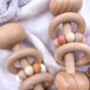 Personalised Dumbbell Wooden Rattle, thumbnail 2 of 6