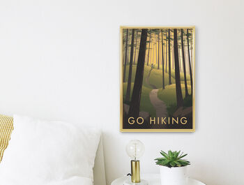 Go Hiking Travel Poster Art Print, 3 of 8