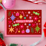 Burgundy Christmas Card, Merry And Bright, thumbnail 1 of 2