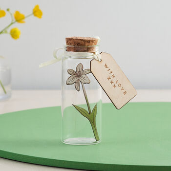 Miniature Flower Keepsake Bottle Memorial Gift, 7 of 8