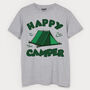 Happy Camper Men's Slogan T Shirt, thumbnail 5 of 5