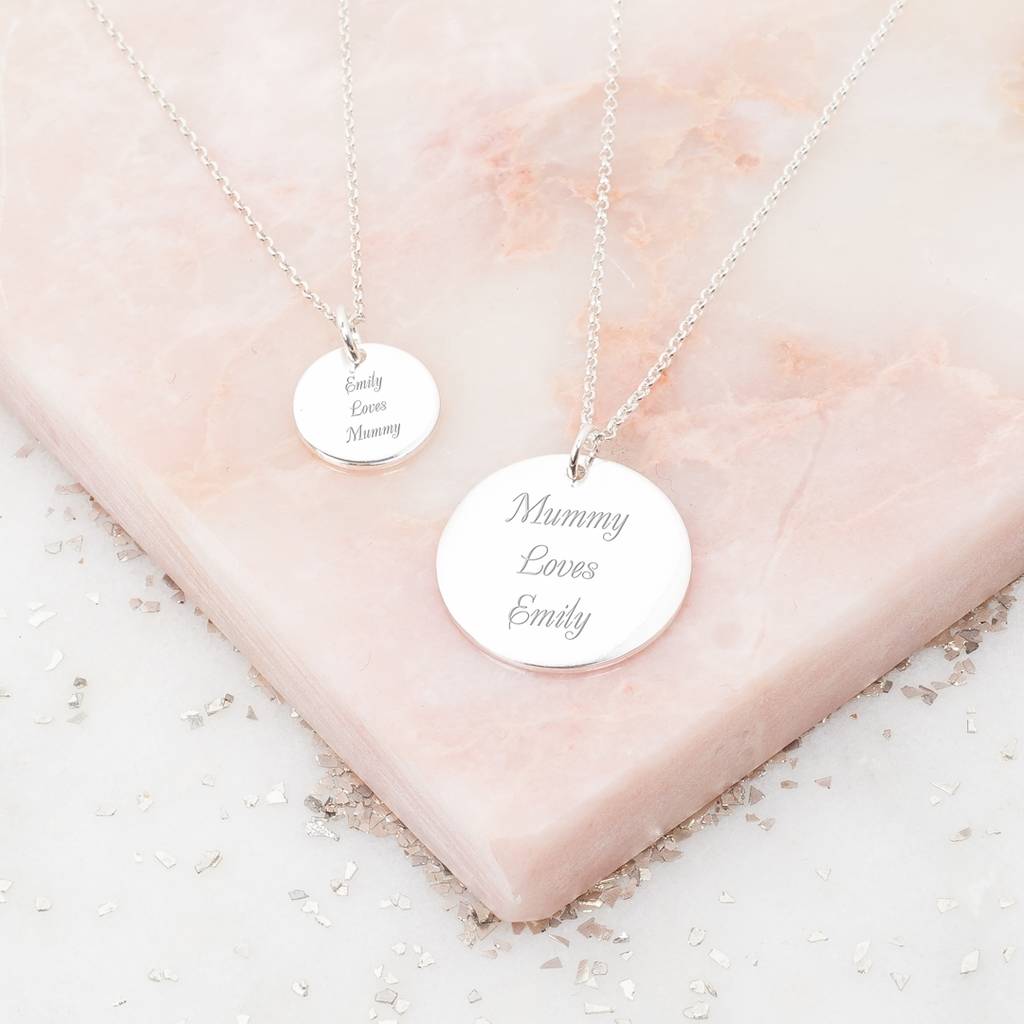 Personalised Mother And Daughter Necklace Set, 1 of 5