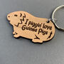 I Piggin Love Guinea Pigs Keyring. Can Be Personalised, thumbnail 2 of 9