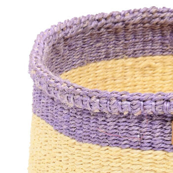 Binti: Lavender And Yellow Bread Basket, 4 of 5