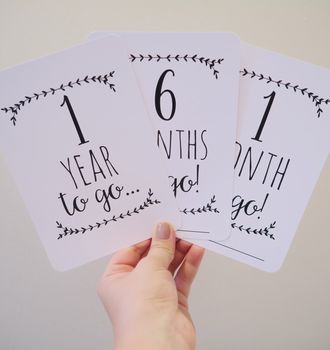 Classic Wedding Countdown Milestone Cards, 3 of 5