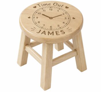 Personalised Childs Time Out Wooden Stool, 3 of 3