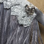 Pewter Ostrich Feather Capelet, thumbnail 4 of 5