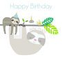 Family/Male Sloth Personalised Birthday Greeting Card, thumbnail 3 of 4