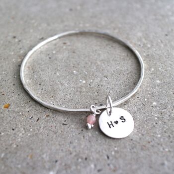 Bangle With Personalised Disc, 2 of 4