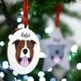 Staffie Christmas Tree Dog Decoration Personalised, thumbnail 4 of 10