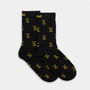 Black And Yellow Smiley Patterned Bamboo Socks, thumbnail 4 of 4