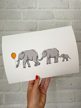 Elephant Parade Nursery Print, 4 of 5