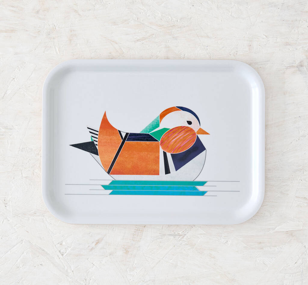 Majestic Mandarin Small Wooden Tray, 1 of 8