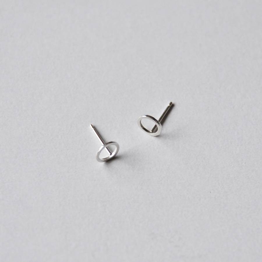 sterling silver tiny circle stud earrings by rebecca gladstone ...