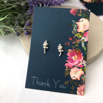 Thank You Teacher Lavender And Poppy Seed Head Earrings, 7 of 10